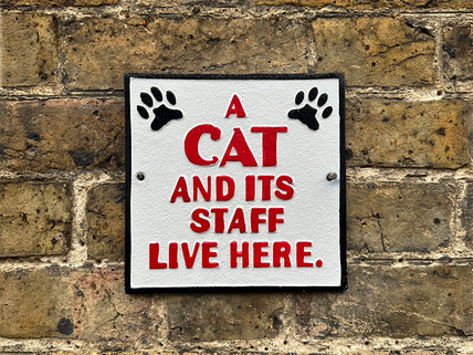 cat & staff sign